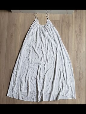 9 Seed Lightweight Spaghetti Strap Maxi Dress Womens OS White Made in USA